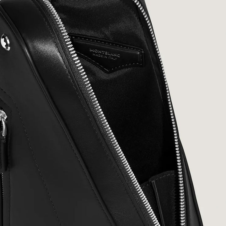 Geantă de umăr Montblanc moale, compactă, neagră 198742