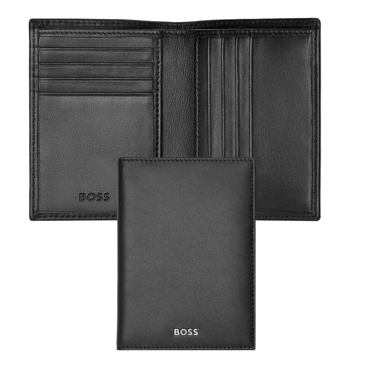 Hugo Boss Porta carte pieghevole Classic Smooth Nero HLE403A