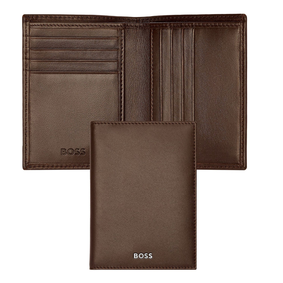Hugo Boss Porta carte pieghevole Classic Smooth Brown HLE403Y