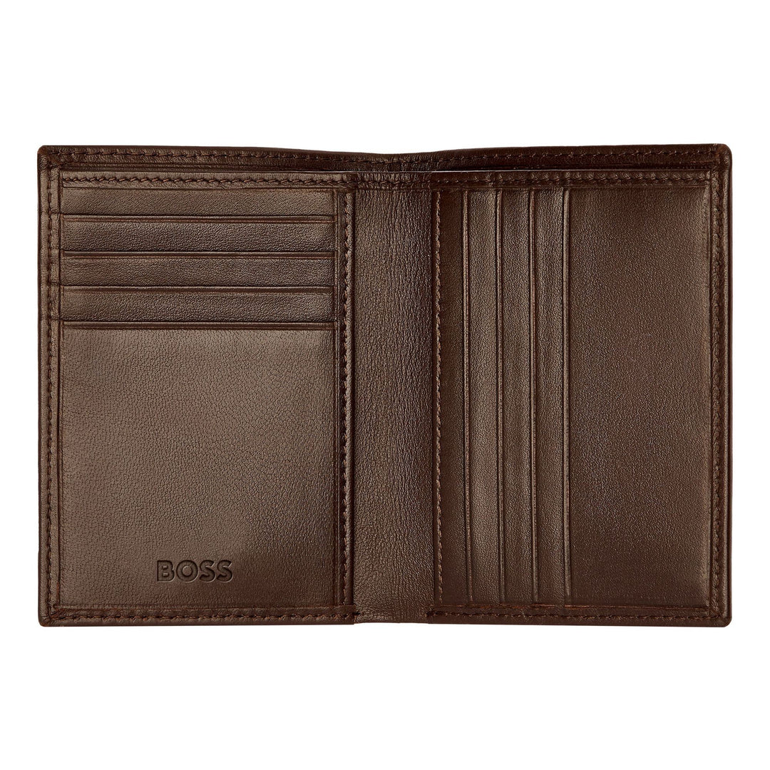 Hugo Boss Porta carte pieghevole Classic Smooth Brown HLE403Y