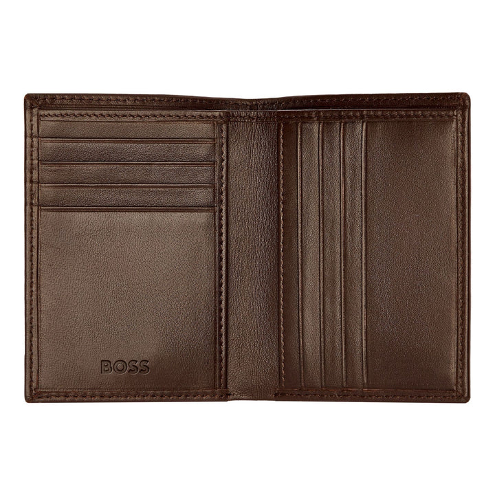 Hugo Boss Porta carte pieghevole Classic Smooth Brown HLE403Y