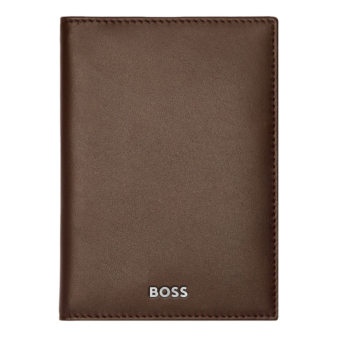 Hugo Boss Porta carte pieghevole Classic Smooth Brown HLE403Y