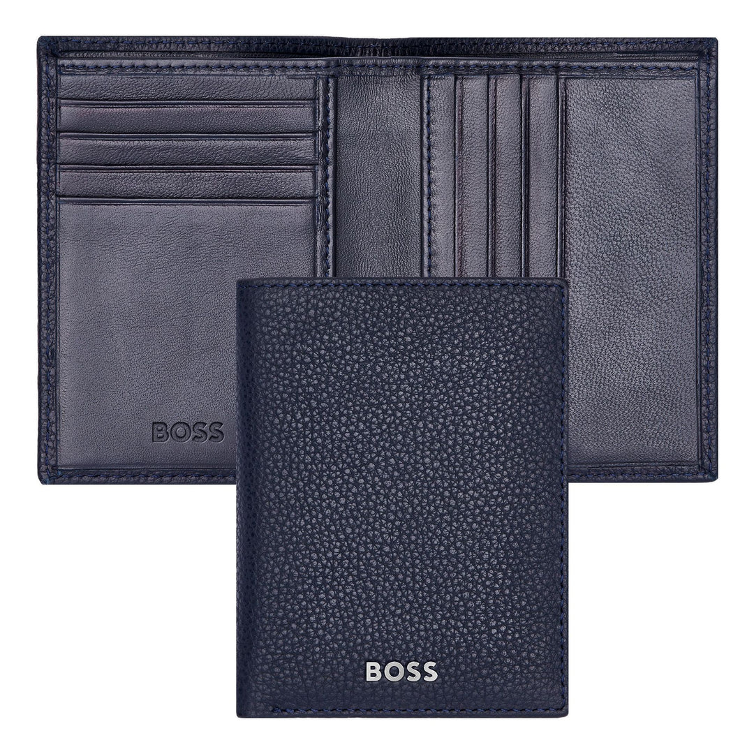 Hugo Boss Porta carte pieghevole Classic Grained Navy HLE416N