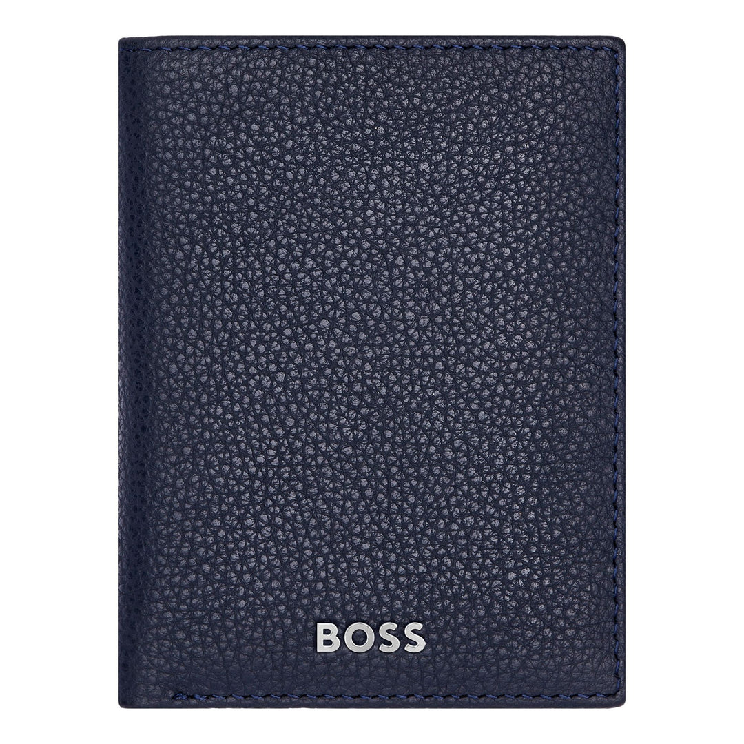 Hugo Boss Porta carte pieghevole Classic Grained Navy HLE416N