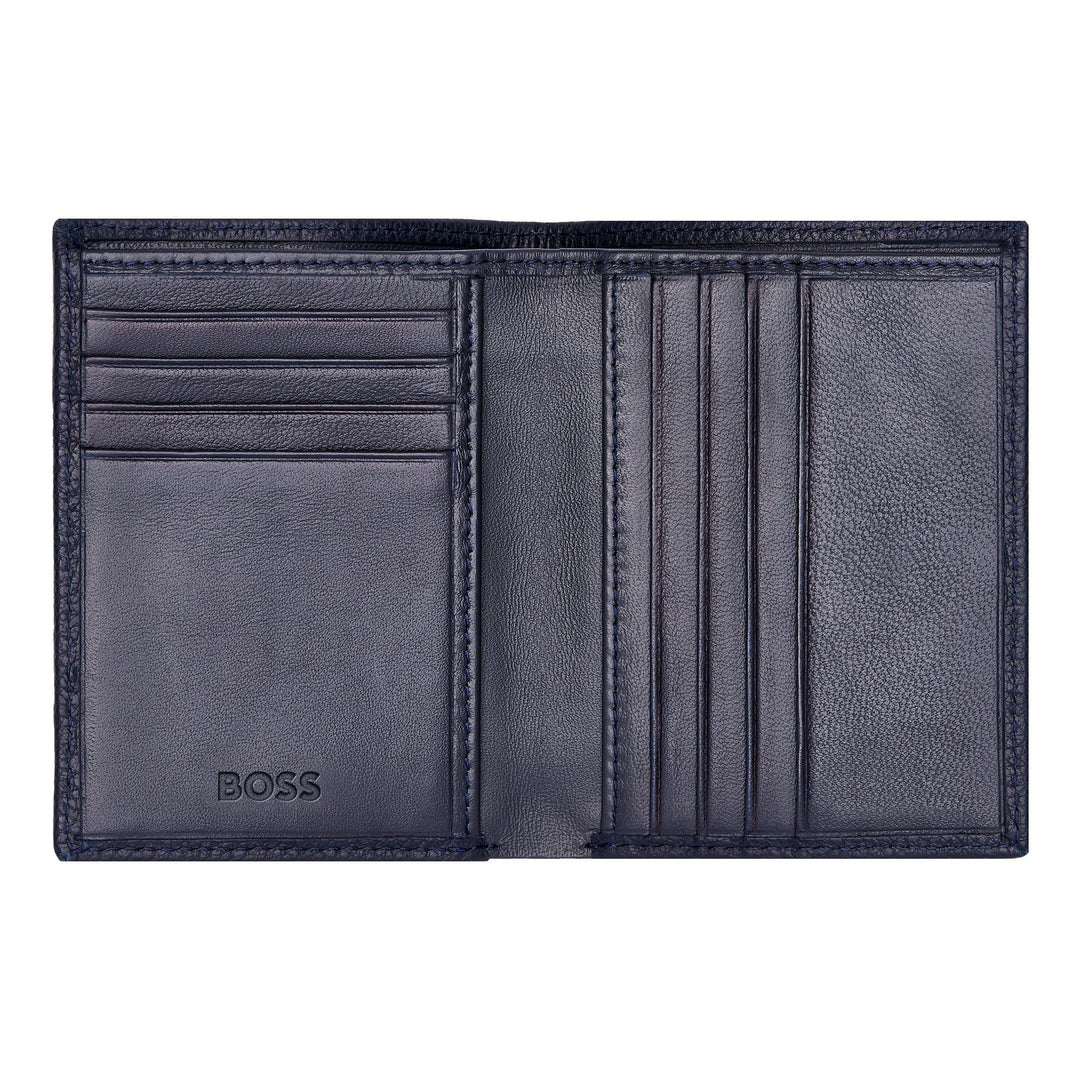 Hugo Boss Porta carte pieghevole Classic Grained Navy HLE416N