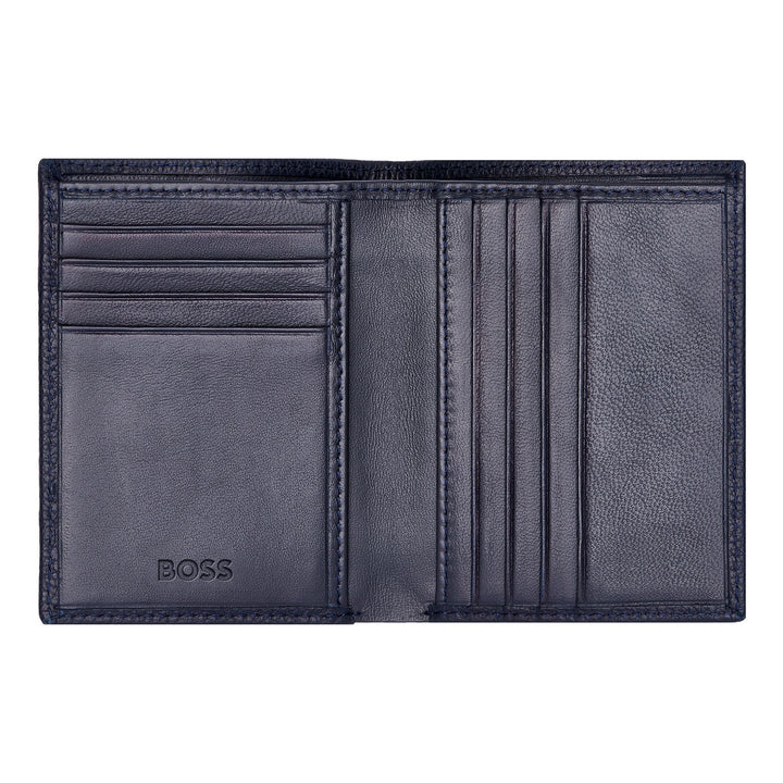 Hugo Boss Porta carte pieghevole Classic Grained Navy HLE416N