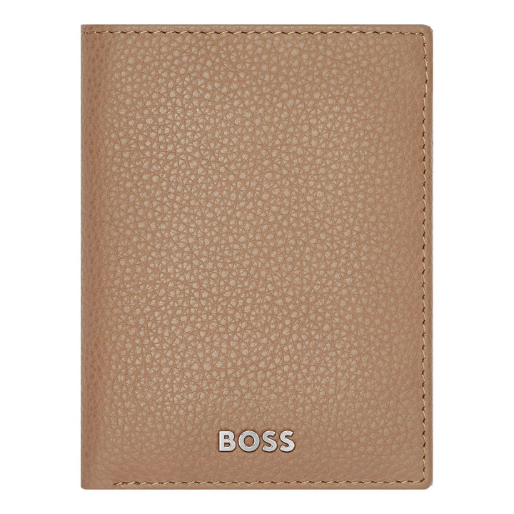 Hugo Boss Porta carte pieghevole Classic Grained Camel HLE416X