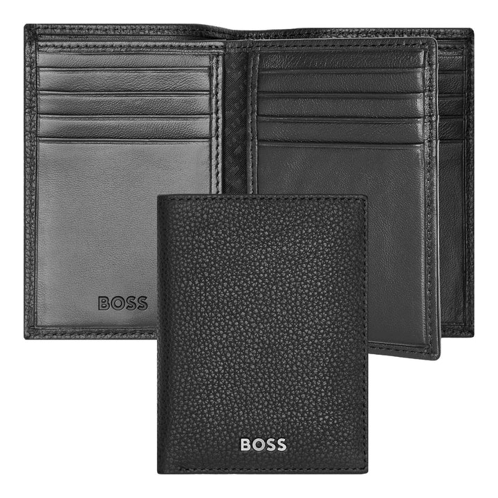 Hugo Boss Porta carte Trifold Classico Granulato Nero HLF416A