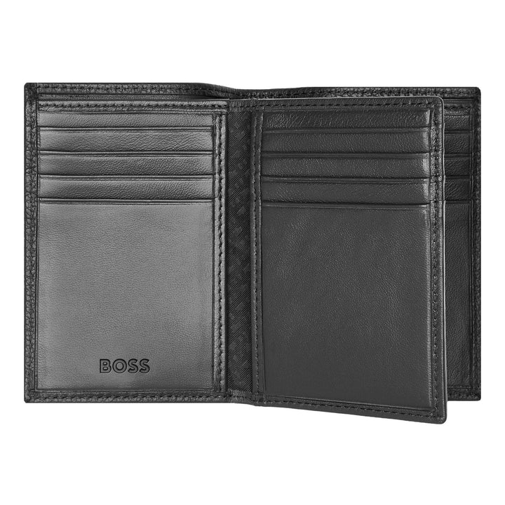 Hugo Boss Porta carte Trifold Classico Granulato Nero HLF416A