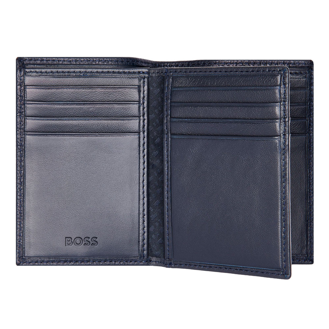 Hugo Boss Porta carte Trifold Classic Grained Navy HLF416N