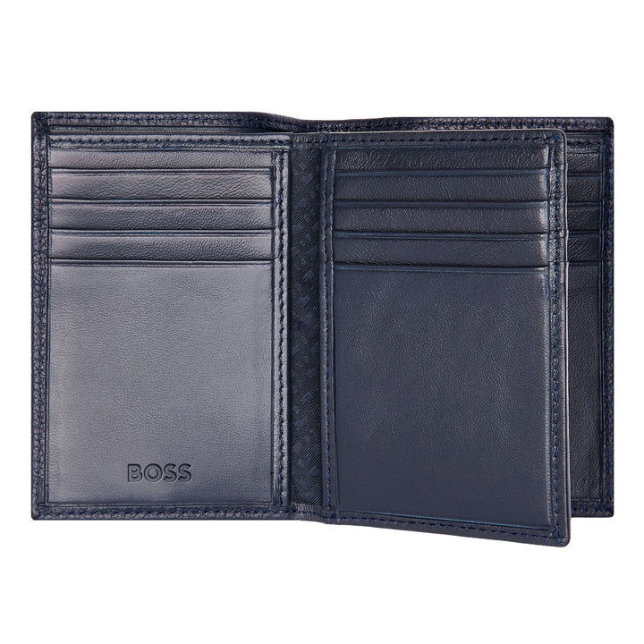 Hugo Boss Porta carte Trifold Classic Grained Navy HLF416N