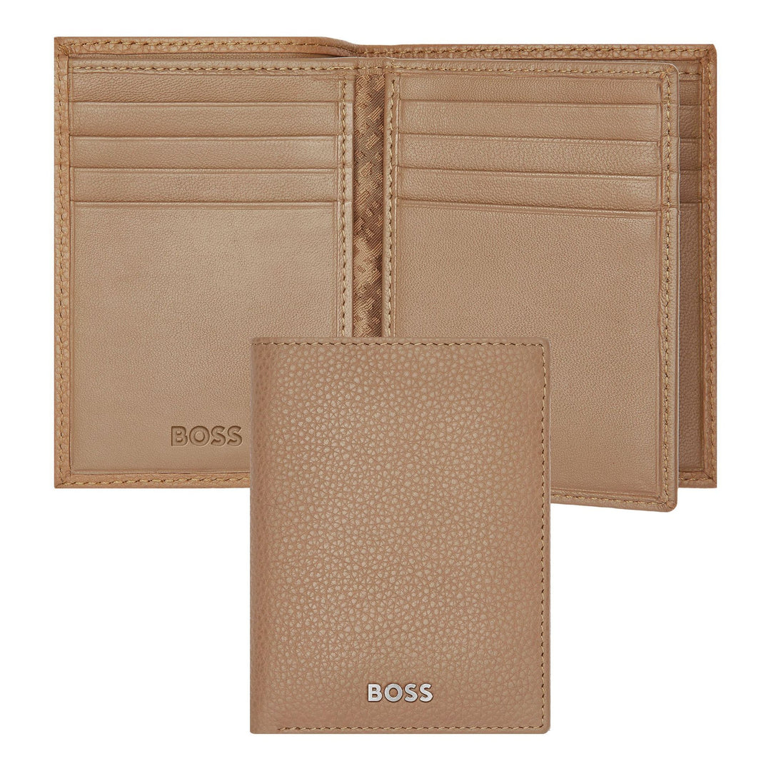 Hugo Boss Porta carte trifold Classic Grained Camel HLF416X