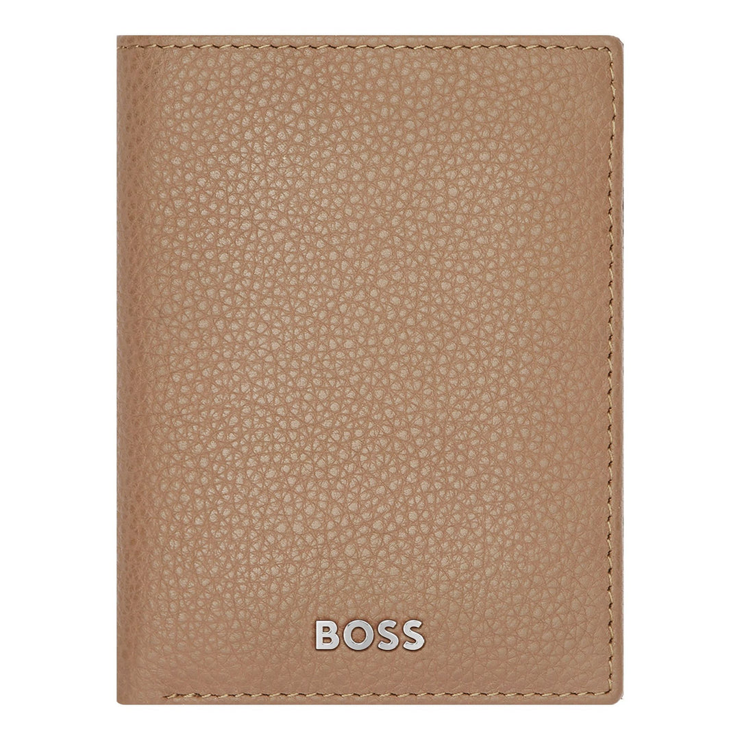 Hugo Boss Porta carte trifold Classic Grained Camel HLF416X