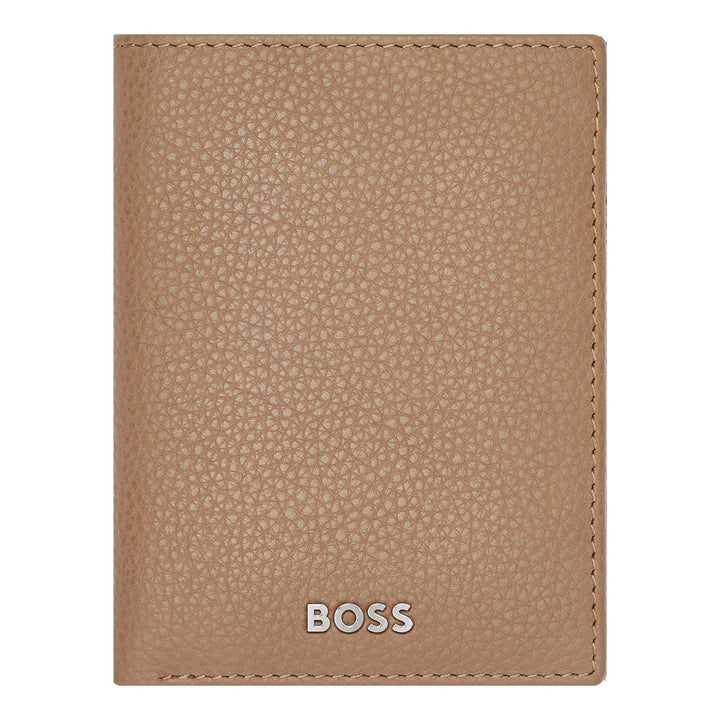 Hugo Boss Porta carte trifold Classic Grained Camel HLF416X