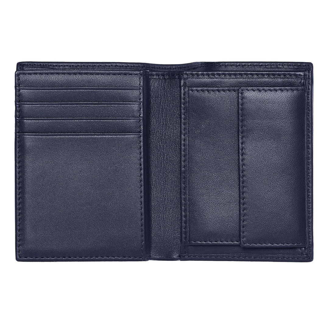 Hugo Boss Porta carte con patta e tasca porta soldi Classic Grained Navy HLG416N
