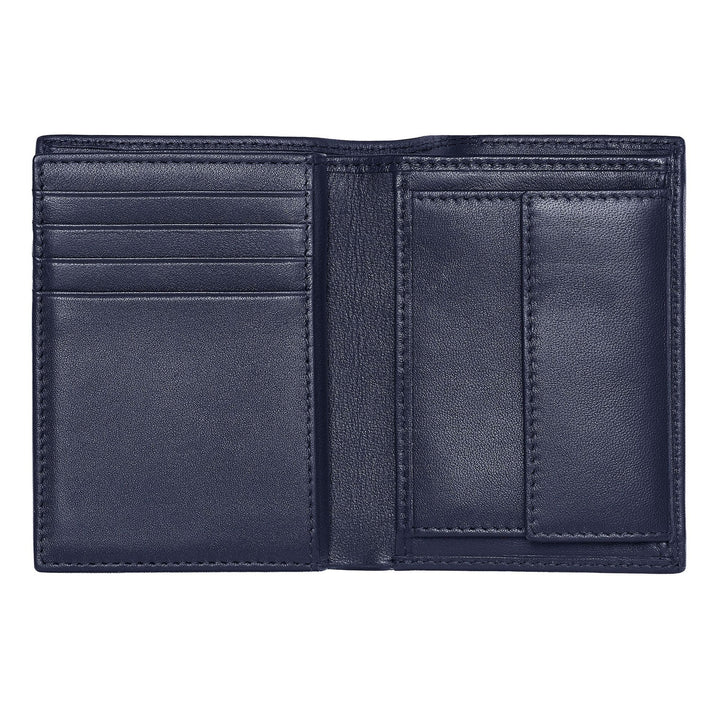 Hugo Boss Porta carte con patta e tasca porta soldi Classic Grained Navy HLG416N