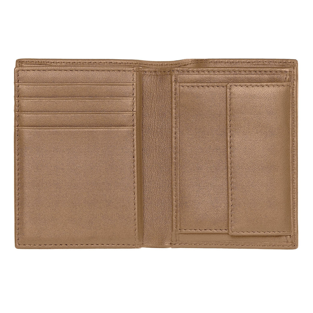 Hugo Boss Porta carte con patta e tasca porta soldi Classic Grained Camel HLG416X