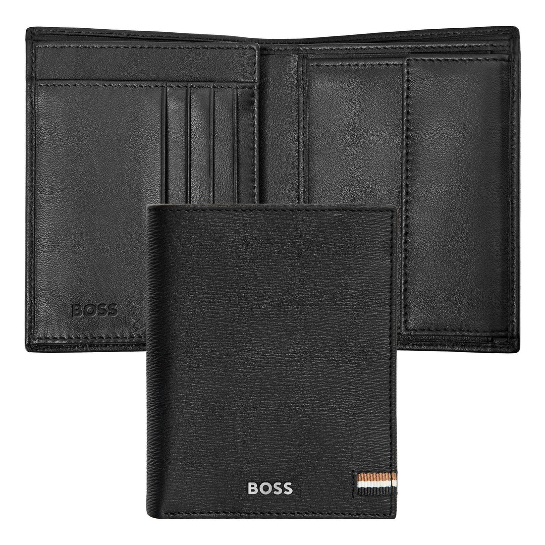 Hugo Boss Porta carte con patta e tasca porta soldi Iconic Black HLG421A