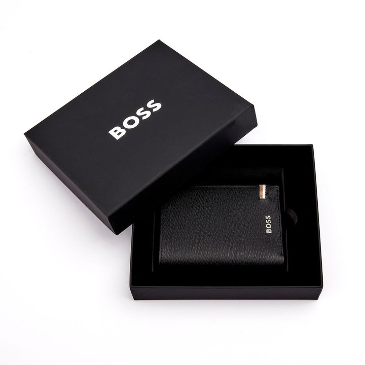 Hugo Boss Porta carte con patta e tasca porta soldi Iconic Black HLG421A