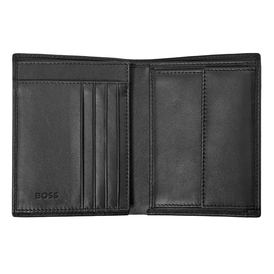 Hugo Boss Porta carte con patta e tasca porta soldi Iconic Black HLG421A