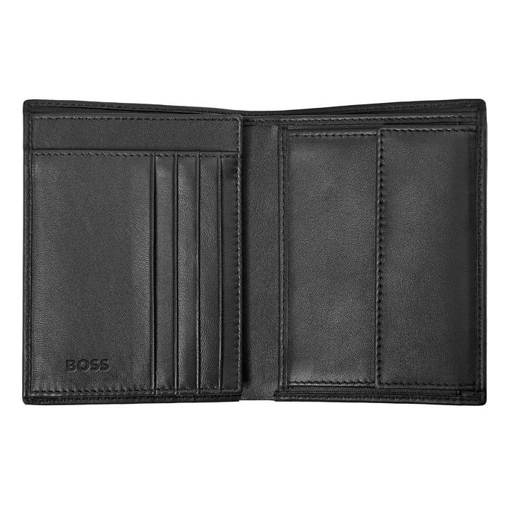 Hugo Boss Porta carte con patta e tasca porta soldi Iconic Black HLG421A