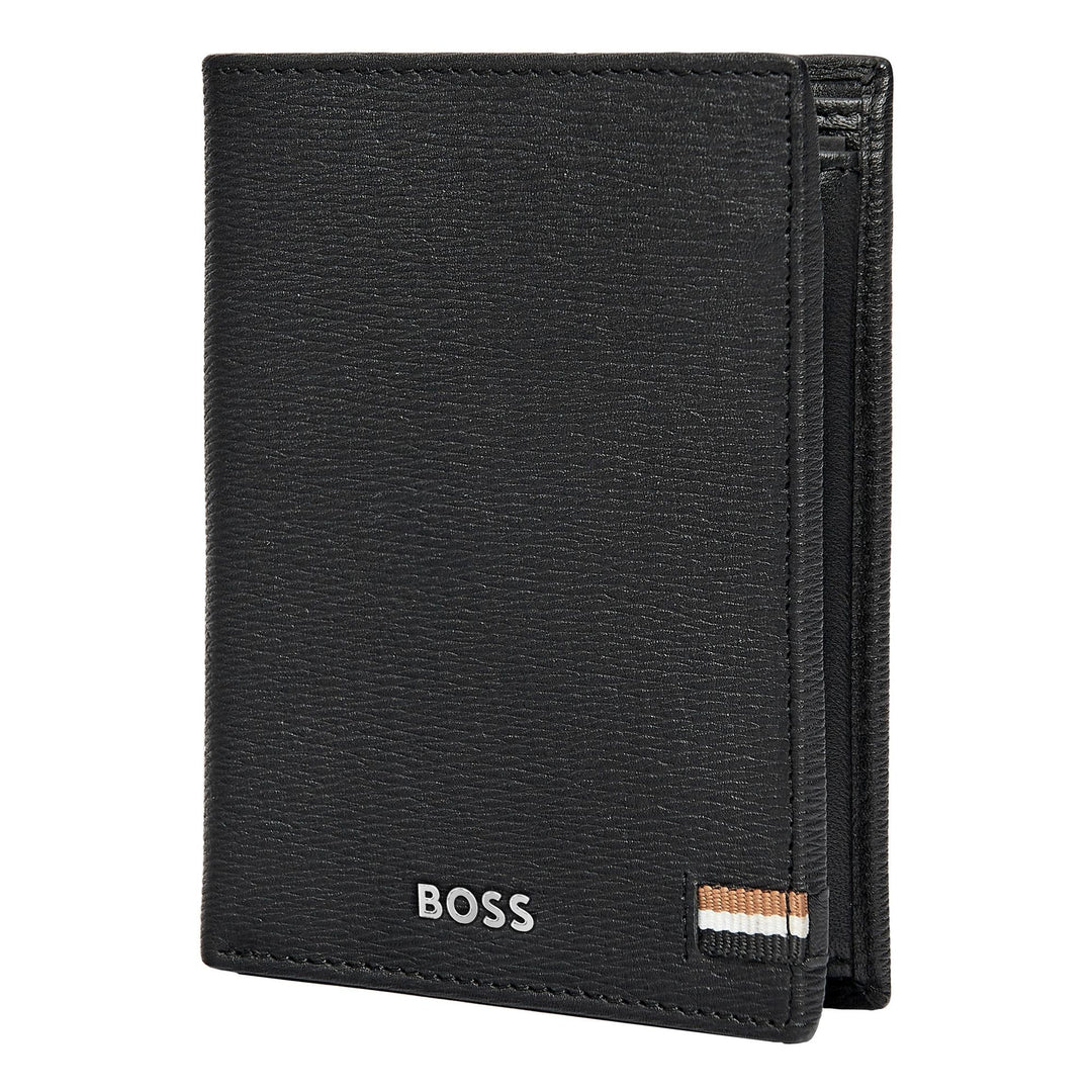 Hugo Boss Porta carte con patta e tasca porta soldi Iconic Black HLG421A
