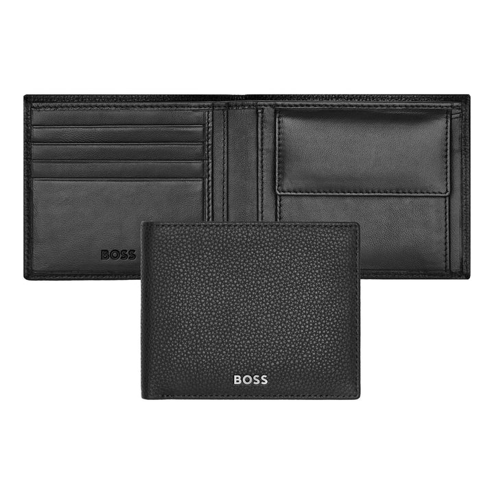 Hugo Boss Portafoglio porta soldi Classico Granulato Nero HLM416A