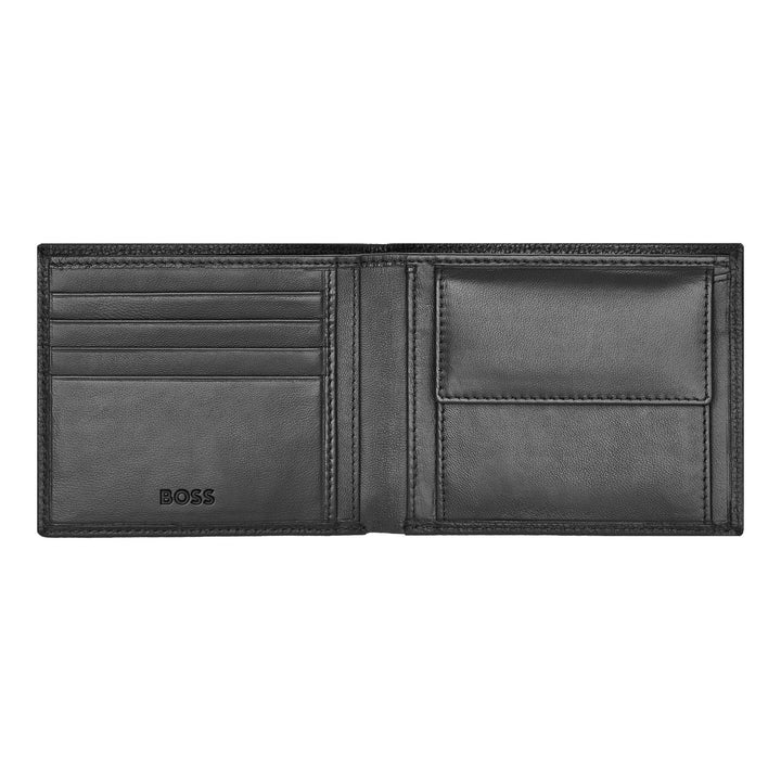 Hugo Boss Portafoglio porta soldi Classico Granulato Nero HLM416A