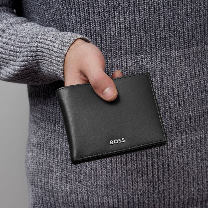 Hugo Boss Classic Smooth Flap Money Wallet Black HLN403A