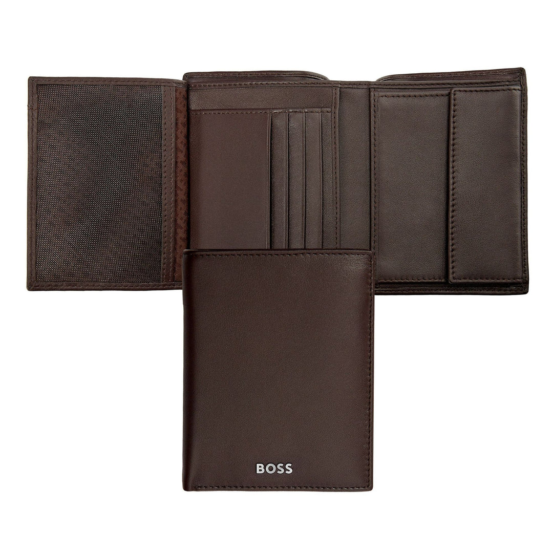 Hugo Boss Függőleges pénztárca füllel Classic Smooth Brown HLO403Y