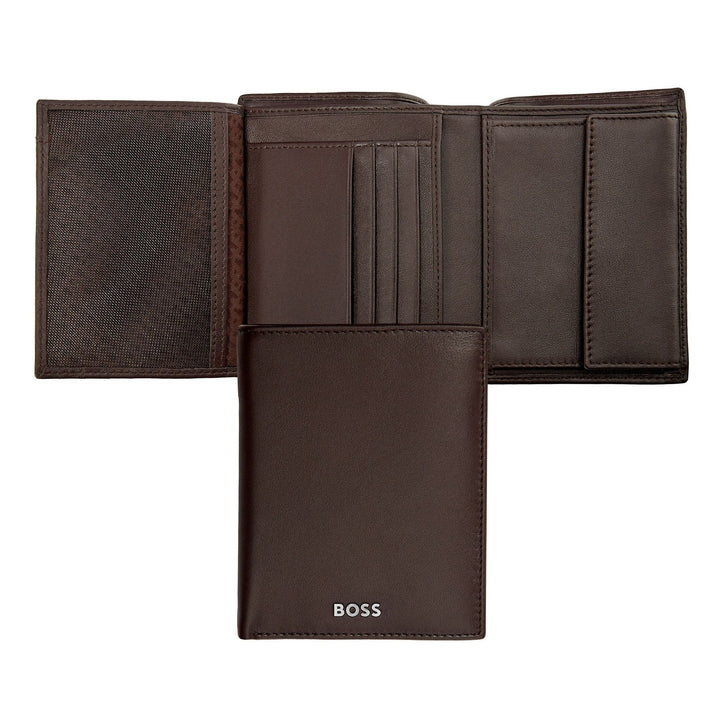 Hugo Boss Függőleges pénztárca füllel Classic Smooth Brown HLO403Y