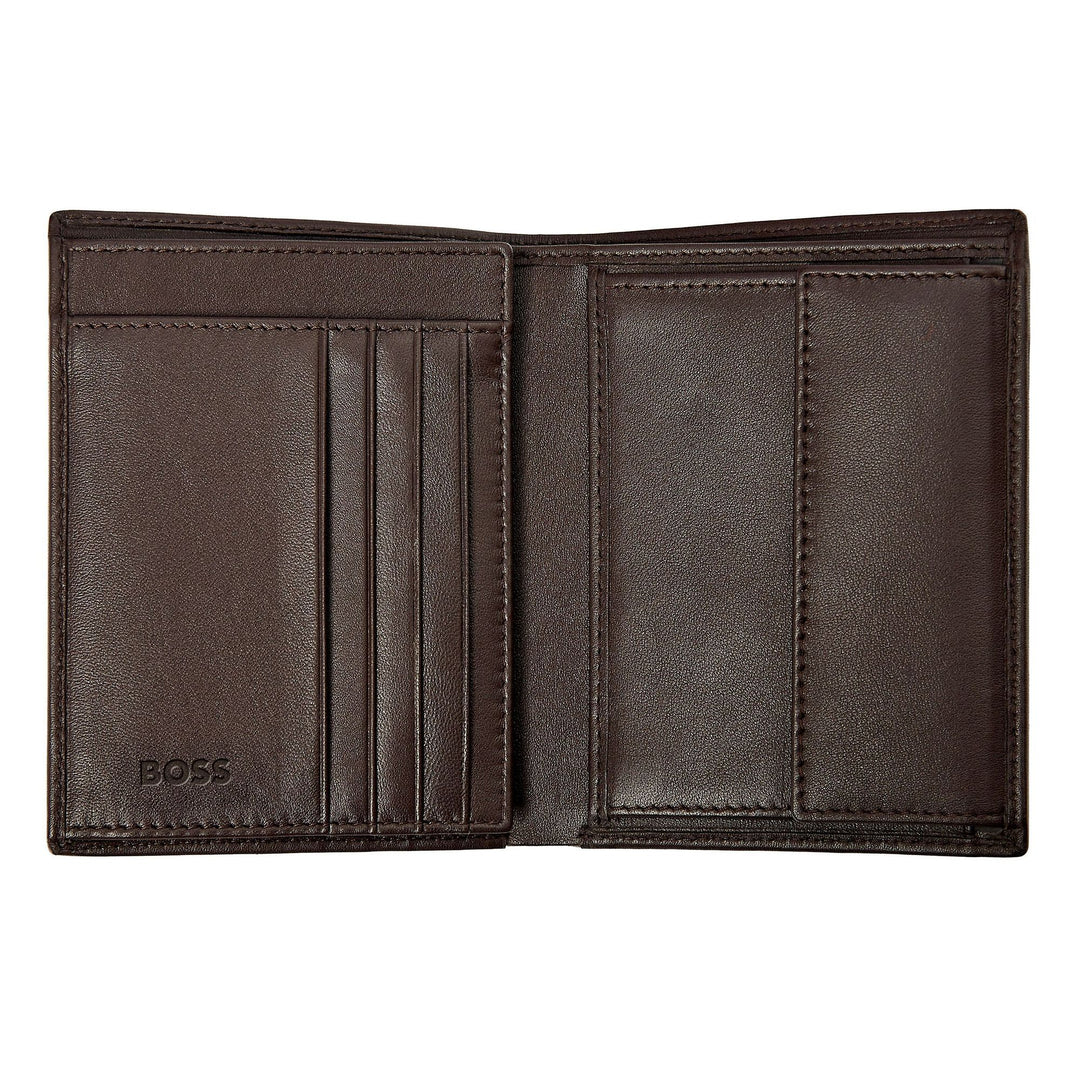 Hugo Boss Függőleges pénztárca füllel Classic Smooth Brown HLO403Y