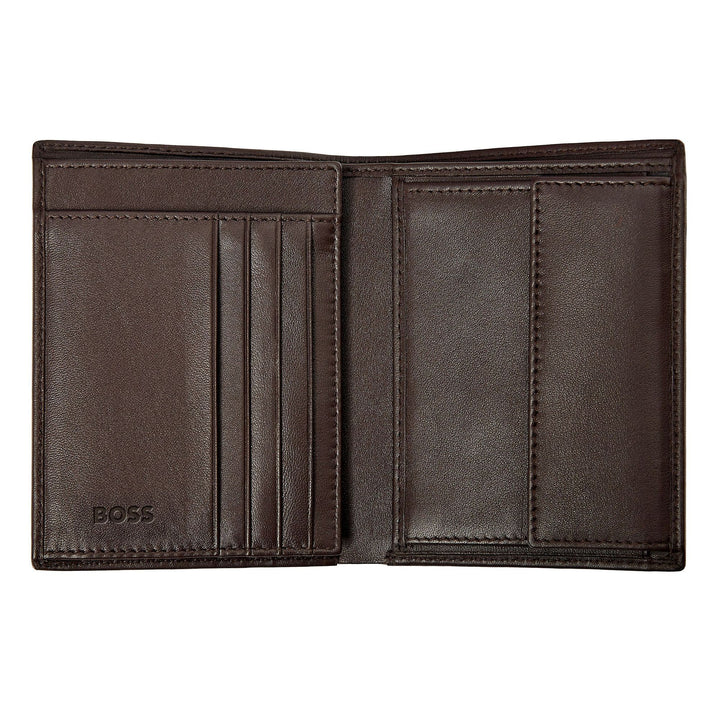 Hugo Boss Függőleges pénztárca füllel Classic Smooth Brown HLO403Y