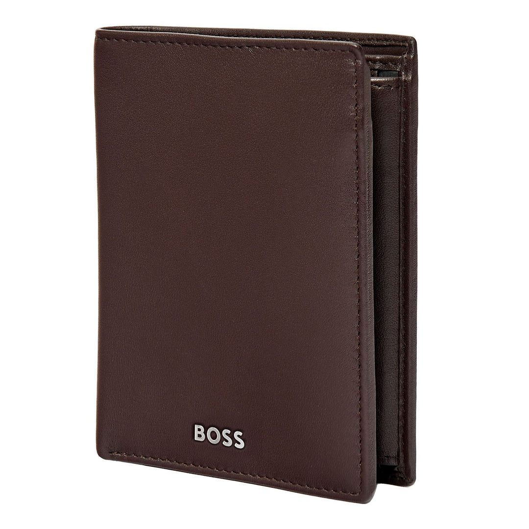Hugo Boss Függőleges pénztárca füllel Classic Smooth Brown HLO403Y