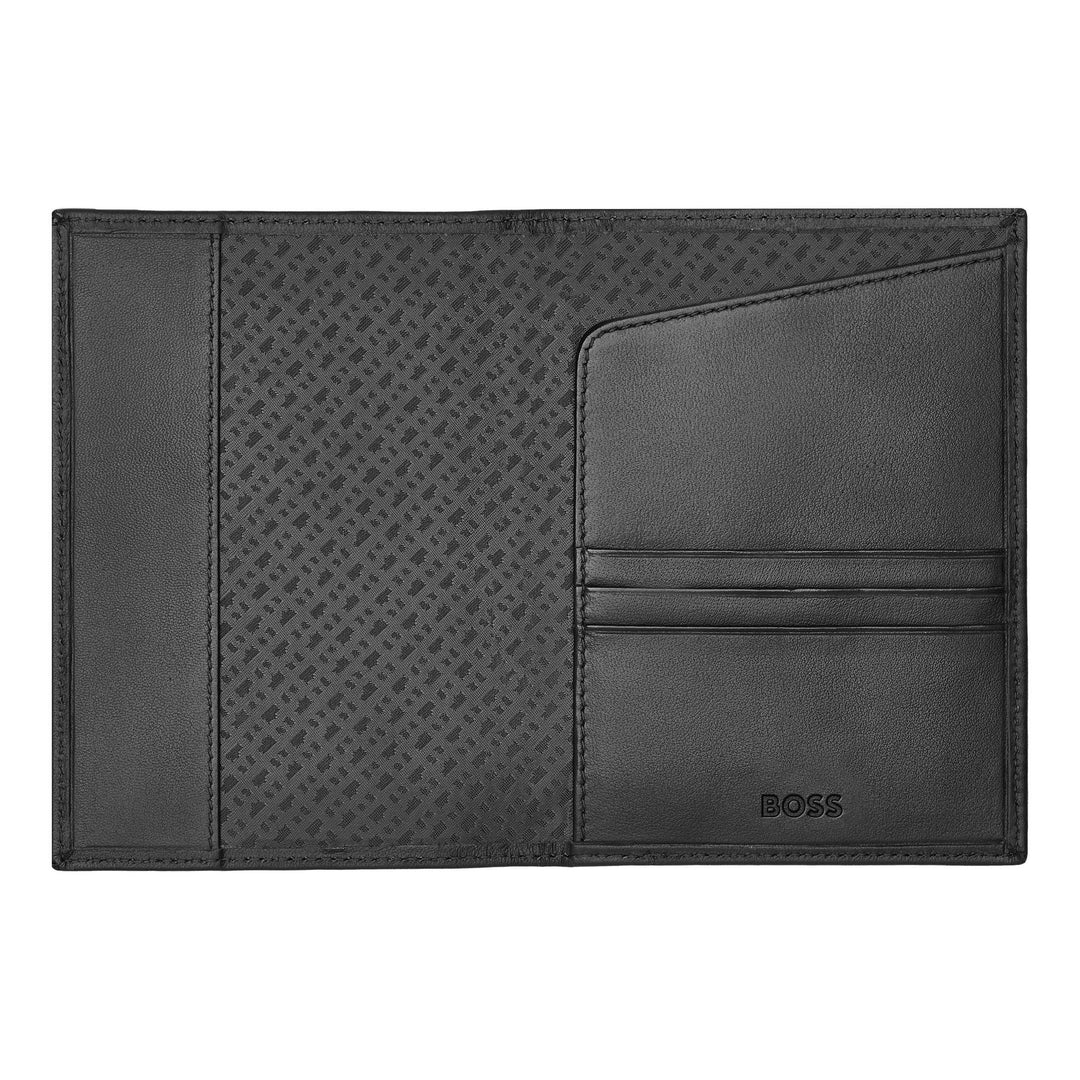 Hugo Boss Portapassaporto Classico Liscio Nero HLP403A