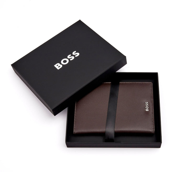 Hugo Boss Classic Smooth Passport Holder Brown HLP403Y