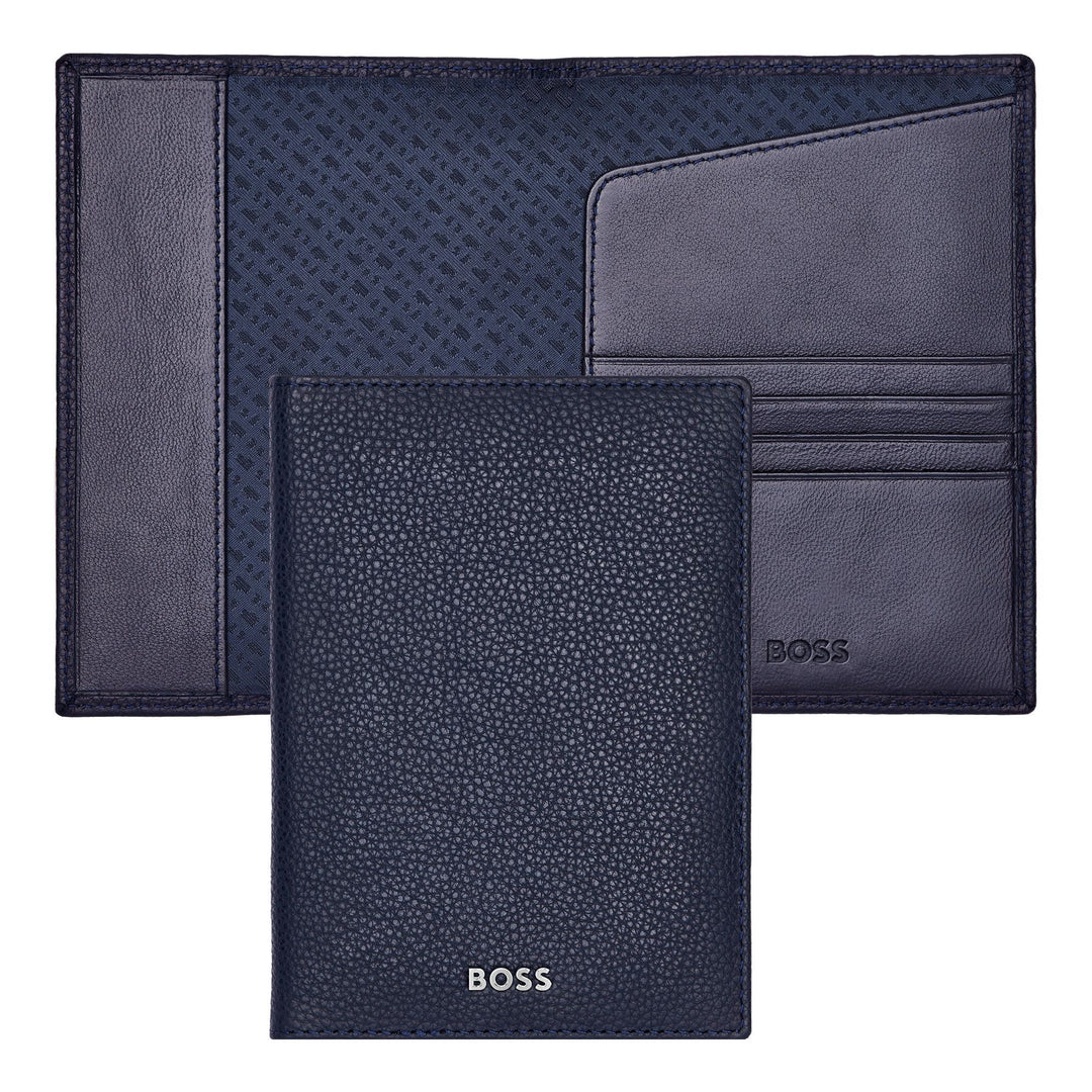 Hugo Boss Passport Holder Classic Grained Navy HLP416N