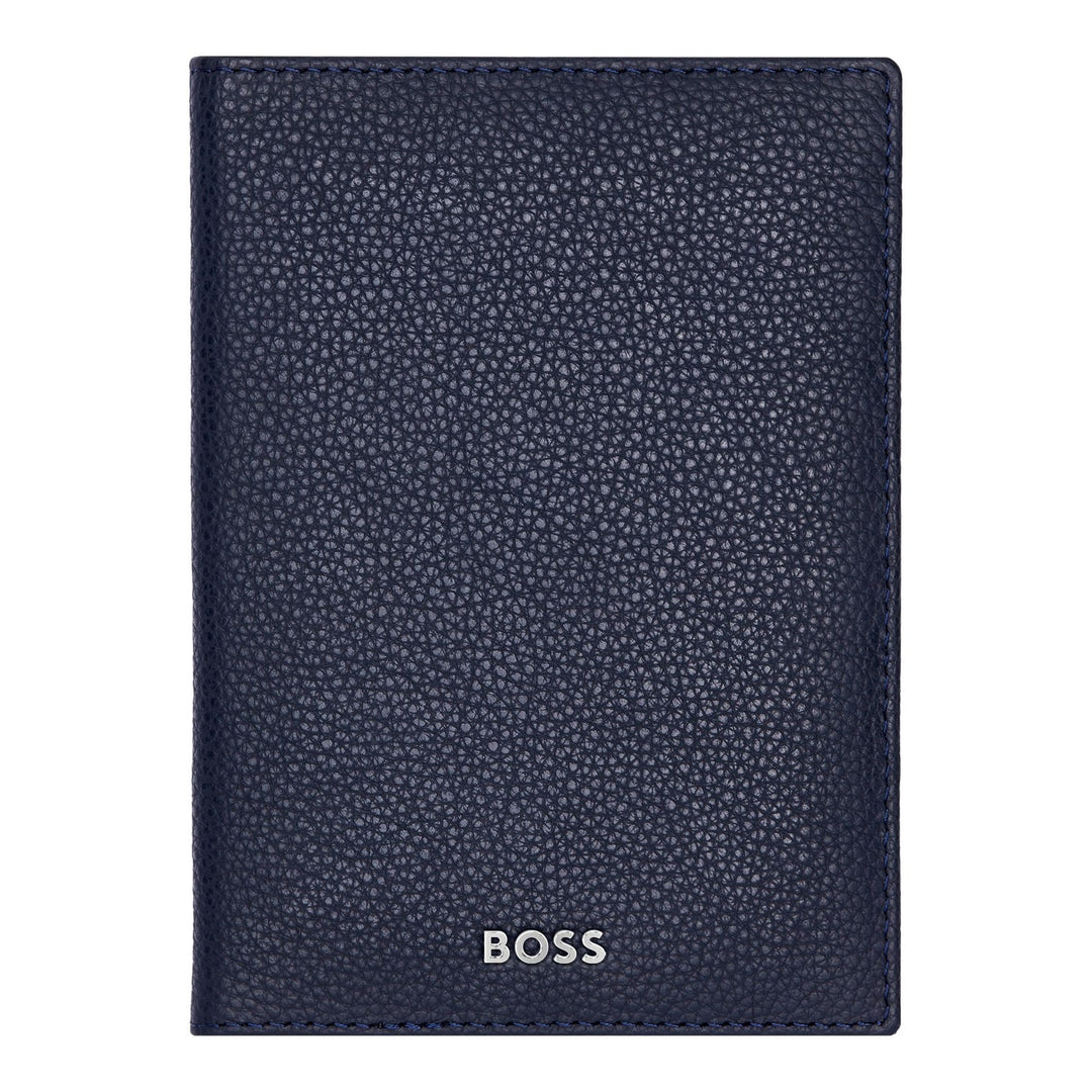 Hugo Boss Passport Holder Classic Grained Navy HLP416N