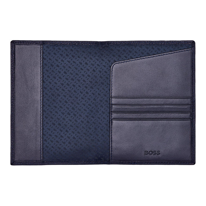 Hugo Boss Passport Holder Classic Grained Navy HLP416N