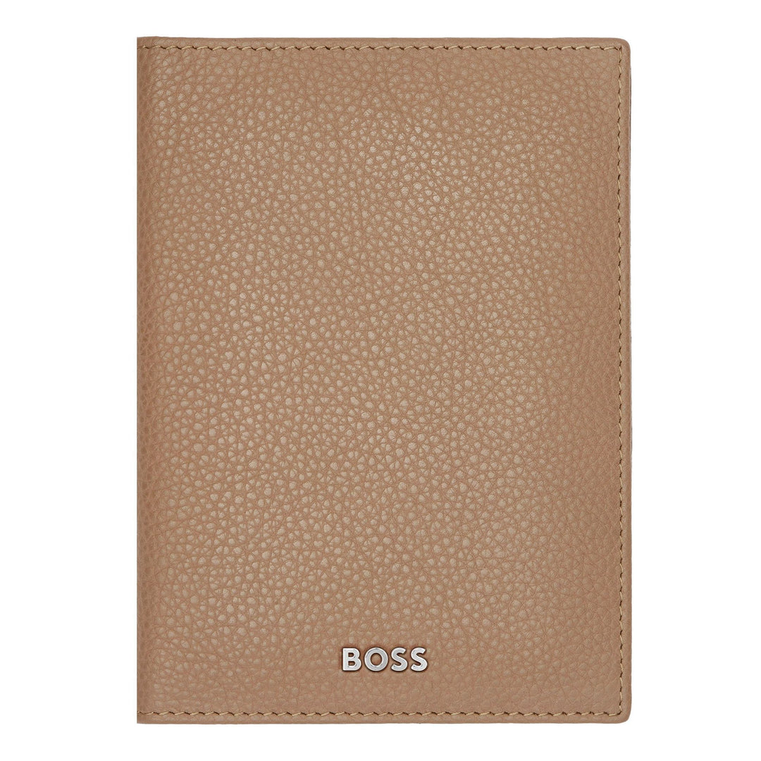 Hugo Boss Classic Passport Holder Garnet Camel HLP416X