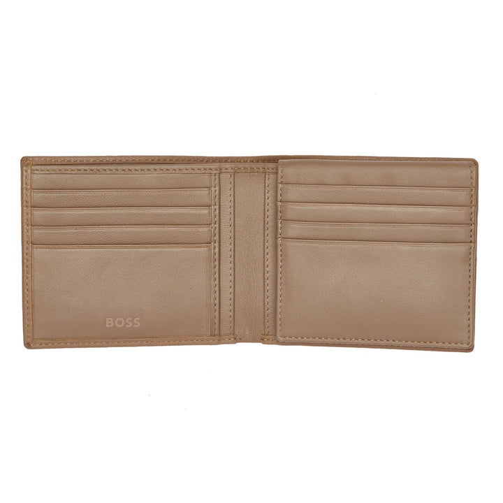Carteira Hugo Boss Classic Flap Camelo Granulado HLY416X