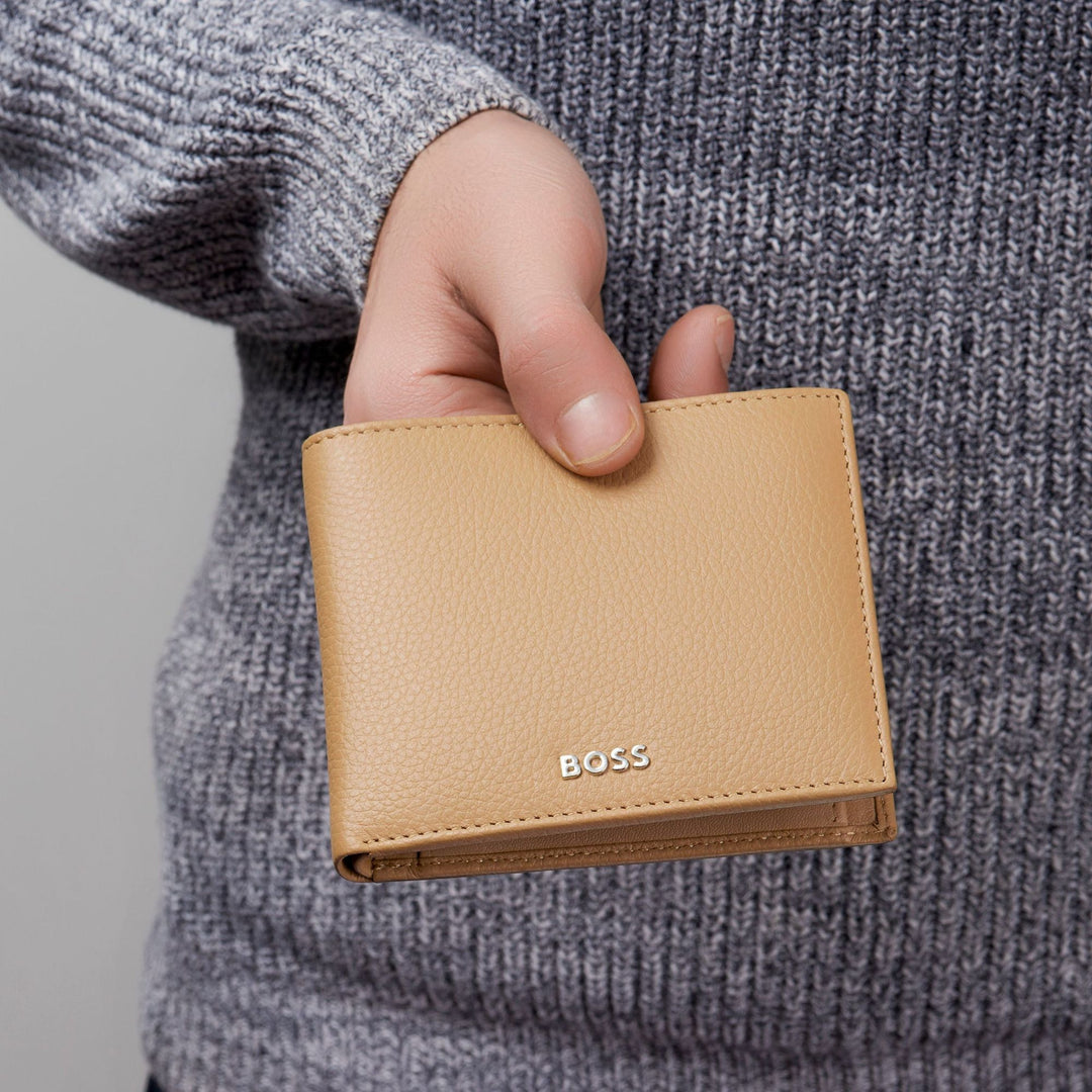 Carteira Hugo Boss Classic Flap Camelo Granulado HLY416X