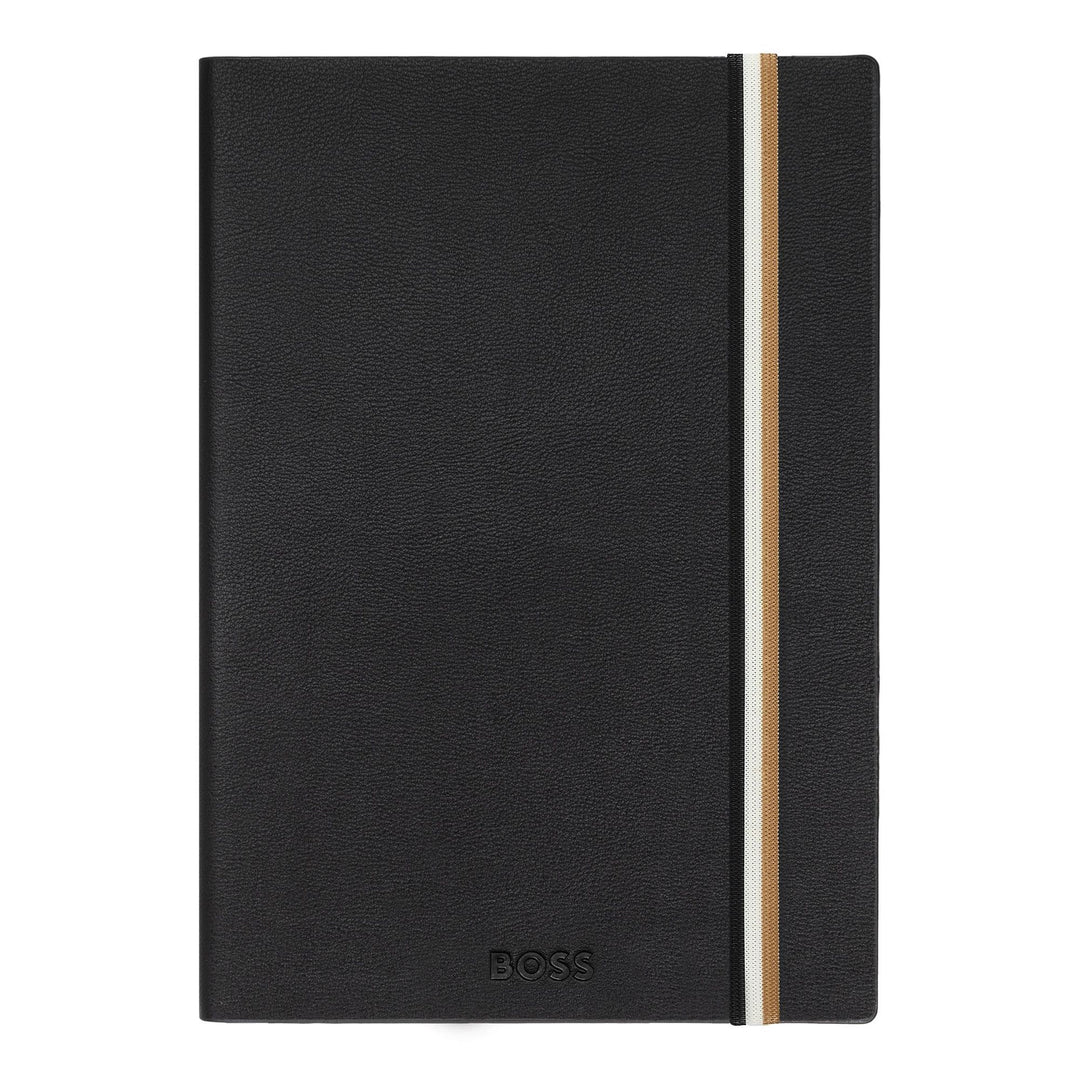 Hugo Boss A5 Iconic Black Lined Notebook HNH321AL