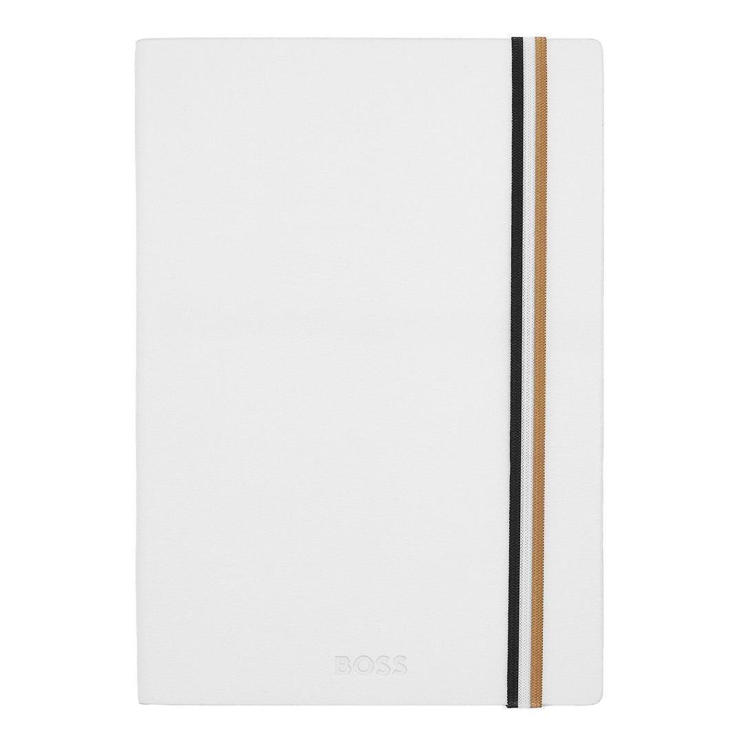 Hugo Boss A5 Iconic White Lined Notebook HNH321WL