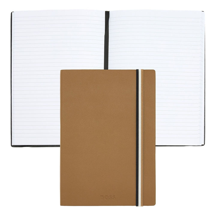 Hugo Boss A5 Iconic Camel lined notebook HNH321XL