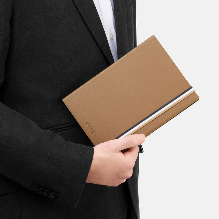 Hugo Boss A5 Iconic Camel lined notebook HNH321XL