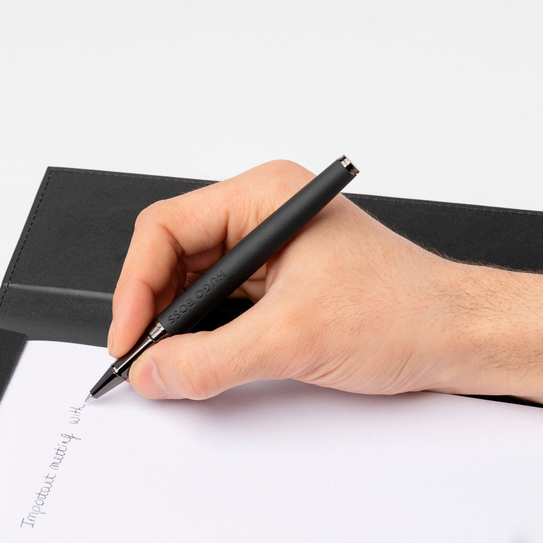 Hugo Boss Balpen Loop Zwart Iconisch HSG3525A