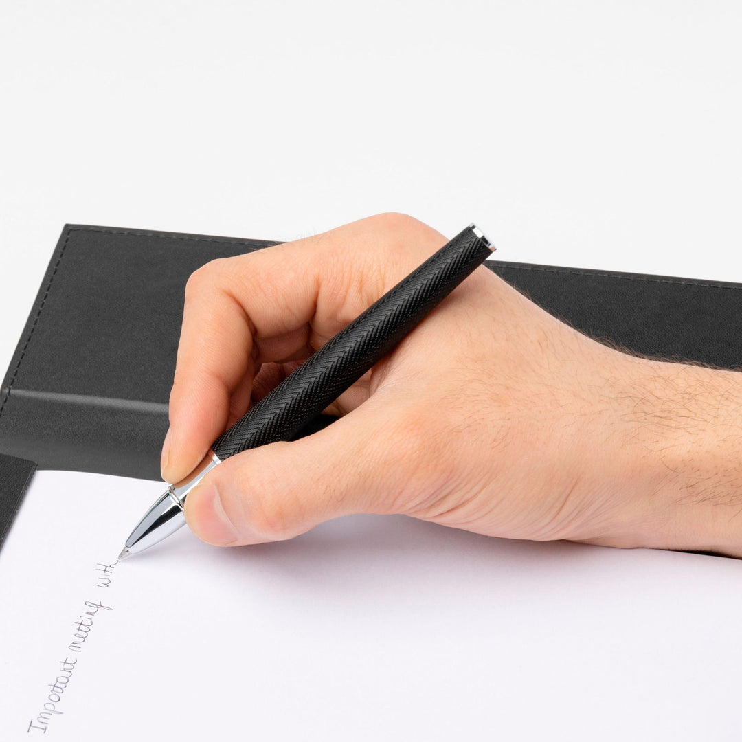 Bolígrafo Hugo Boss Formation Herringbone cromado HSI1065B