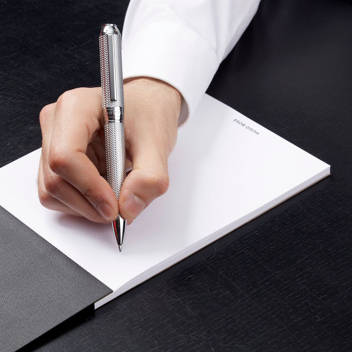 Hugo Boss Elemental Silver ballpoint pen HSI4654C