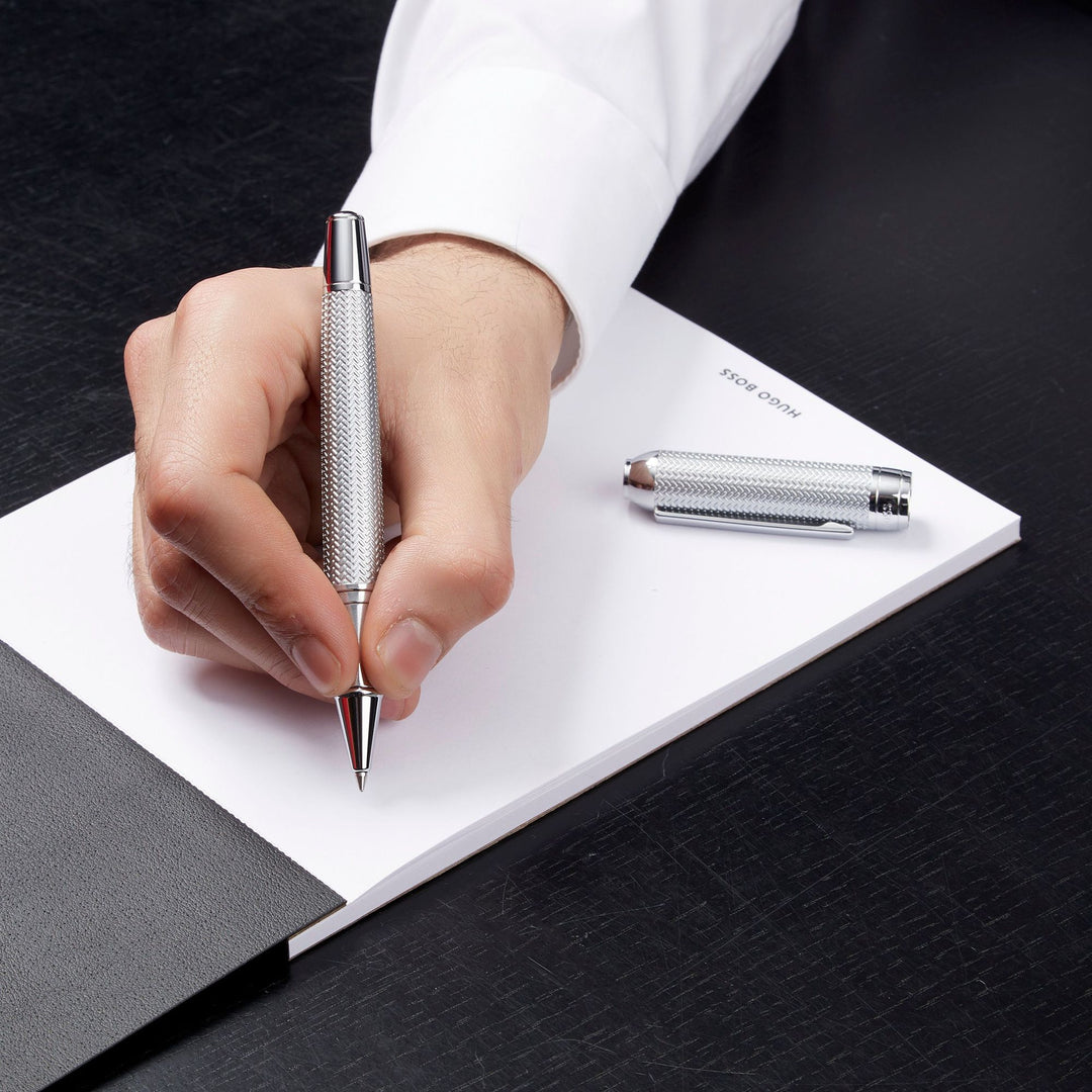 Hugo Boss Elemental Silver rollerball pen HSI4655C